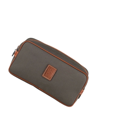Longchamp Boxford Naisten Toilettilaukku Ruskea | Fi-FATX804