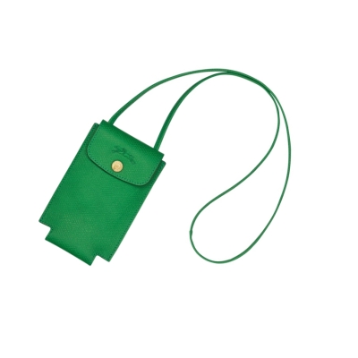 Longchamp Cuir De Russie Naisten Suojakuori Vihreä | Fi-JFMN975