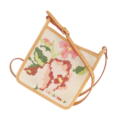 Longchamp Le Foulonné Brodé S Naisten Crossbody Laukut Pinkki | Fi-GYSO769