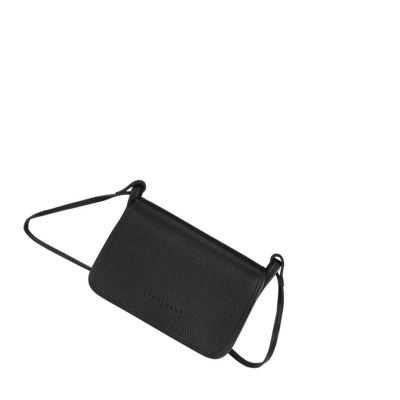 Longchamp Le Foulonné Naisten Vetoketjullinen Lompakko Mustat | Fi-CILT318