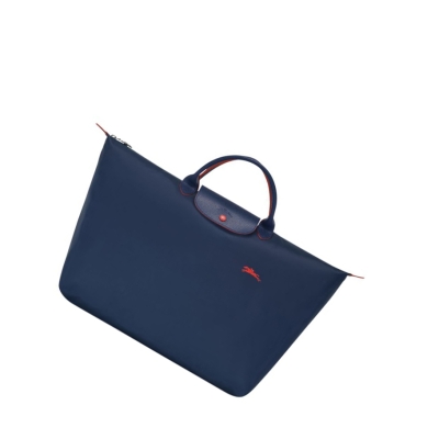 Longchamp Le Pliage Club L Naisten Matkakassit Laivastonsininen | Fi-UISM865