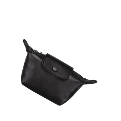 Longchamp Le Pliage Cuir Miesten Kolikkokukkarot Mustat | Fi-AKIN460