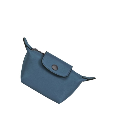 Longchamp Le Pliage Cuir Miesten Kolikkokukkarot Sininen | Fi-IMEN342