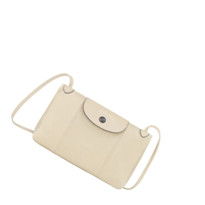 Longchamp Le Pliage Cuir Naisten Crossbody Laukut Beige | Fi-OWUS593