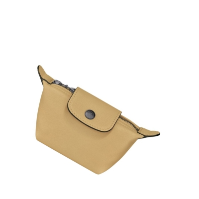 Longchamp Le Pliage Cuir Naisten Kolikkokukkarot Beige | Fi-AFBN412