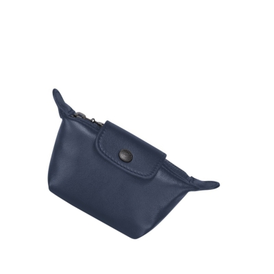 Longchamp Le Pliage Cuir Naisten Kolikkokukkarot Laivastonsininen | Fi-VEPQ325