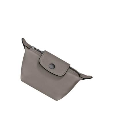 Longchamp Le Pliage Cuir Naisten Kolikkokukkarot Harmaat | Fi-VIHU254