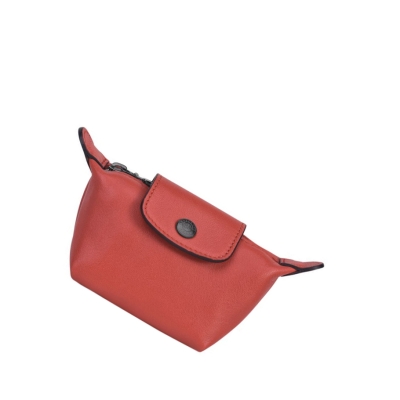 Longchamp Le Pliage Cuir Naisten Kolikkokukkarot Punainen | Fi-VLFQ608