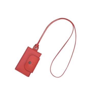 Longchamp Le Pliage Cuir Naisten Kortinhaltijat Punainen | Fi-WPEN350