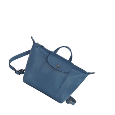 Longchamp Le Pliage Cuir Naisten Reppu Sininen | Fi-TVHA105