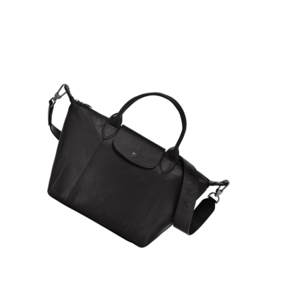 Longchamp Le Pliage Cuir S Naisten Käsilaukut Mustat | Fi-CIBZ352