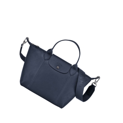Longchamp Le Pliage Cuir S Naisten Käsilaukut Laivastonsininen | Fi-NZXG134