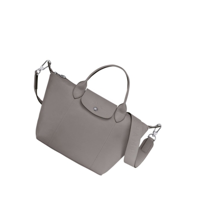 Longchamp Le Pliage Cuir S Naisten Käsilaukut Harmaat | Fi-ZECG370