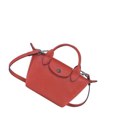 Longchamp Le Pliage Cuir XS Naisten Käsilaukut Punainen | Fi-TJPI457