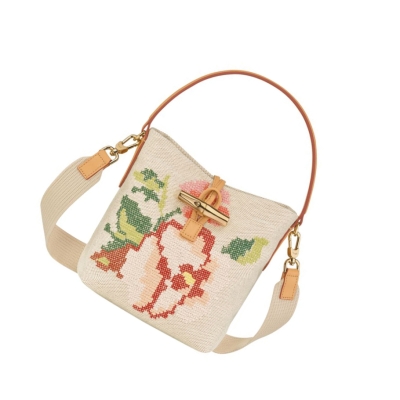 Longchamp Roseau Essential Fleurs S Naisten Käsilaukut Pinkki | Fi-XUNF352