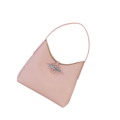 Longchamp Roseau M Naisten Olkalaukku Vaaleanpinkki | Fi-RINC593