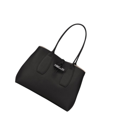 Longchamp Roseau Naisten Olkalaukku Mustat | Fi-XTFY295