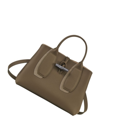 Longchamp Roseau Shadow M Naisten Käsilaukut Ruskea | Fi-EMAN974